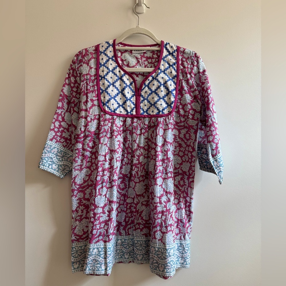 Kids SZ Blockprints Caftan Dress Sz M